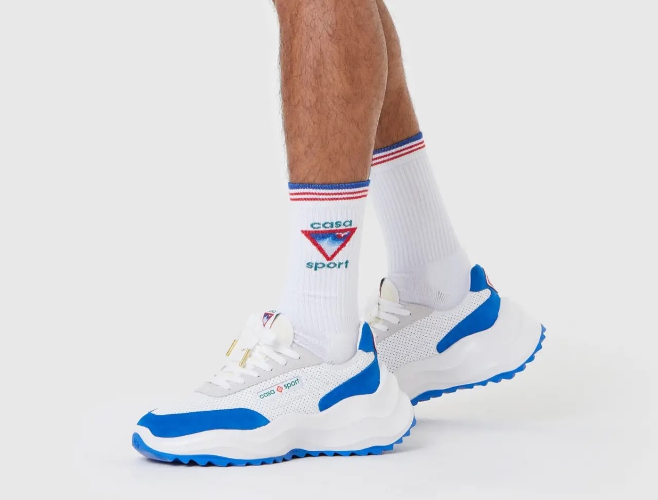 Giày Casablanca Atlantis Sneaker 'White Blue' AF22-SNK-001-05 — ảnh 2