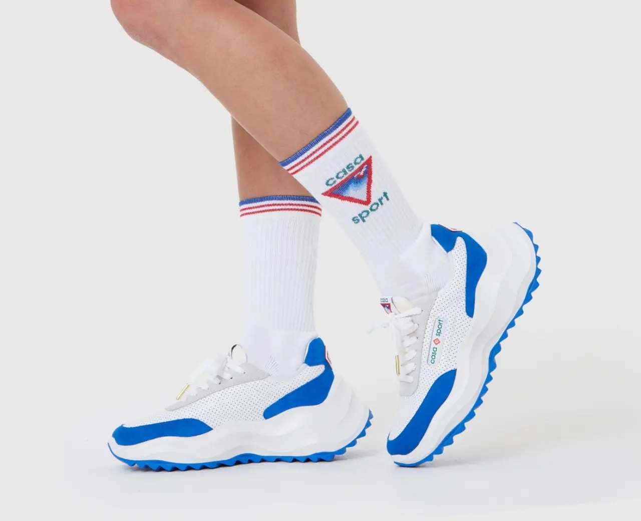 Giày Casablanca Atlantis Sneaker 'White Blue' AF22-SNK-002-05 — ảnh 2
