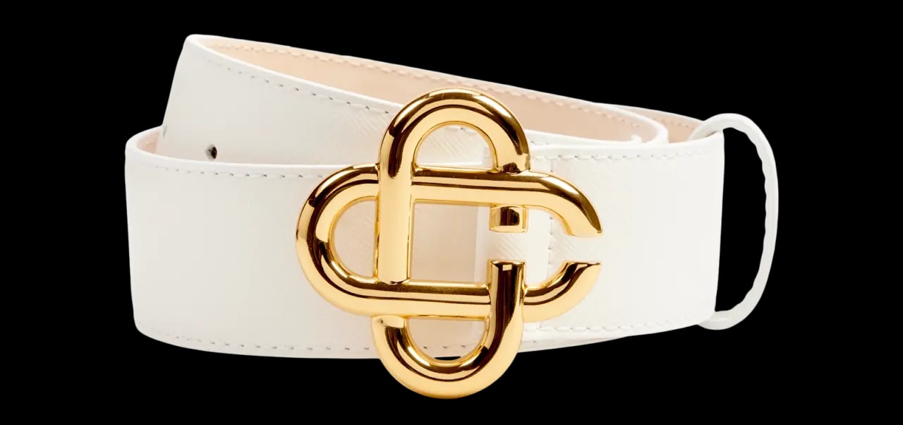 Thắt Lưng Casablanca CC Logo Buckle 'White' AS23-ACC-014-10 — kich-thuoc: 70cm