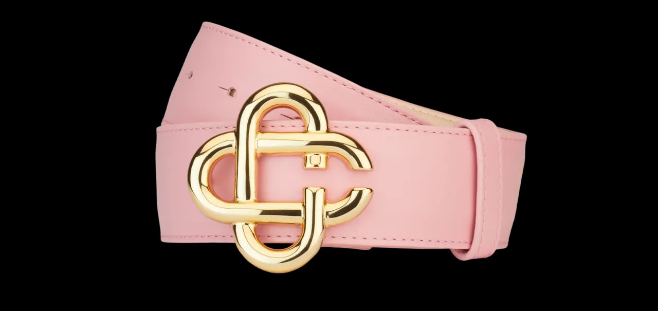 Thắt Lưng Casablanca Leather 'Pink' AS22-ACC-014 — kich-thuoc: 70cm