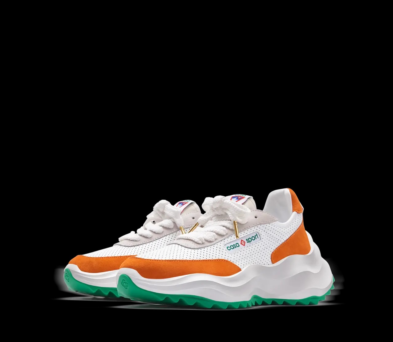 Giày Casablanca Atlantis Sneaker 'White Clay Orange' AF22-SNK-001-02 — ảnh 4