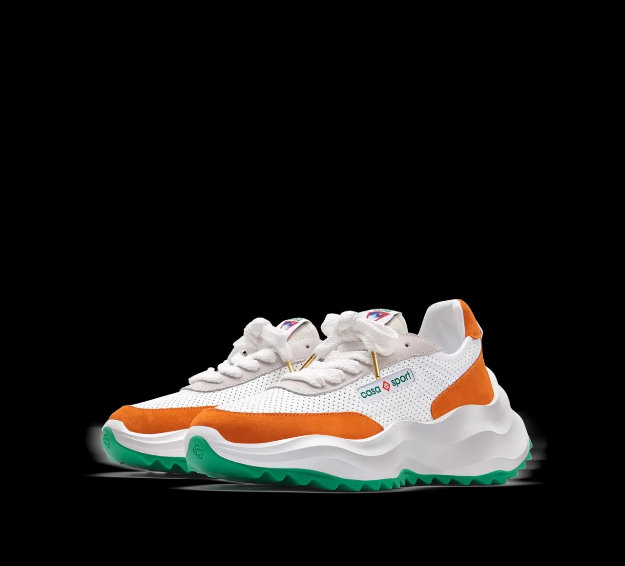 Giày Casablanca Atlantis Sneaker 'White Orange' AF22-SNK-002-02 — ảnh 2