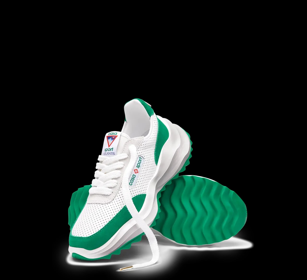 Giày Casablanca Atlantis Sneaker 'White Green' AF22-SNK-002-03 — ảnh 4