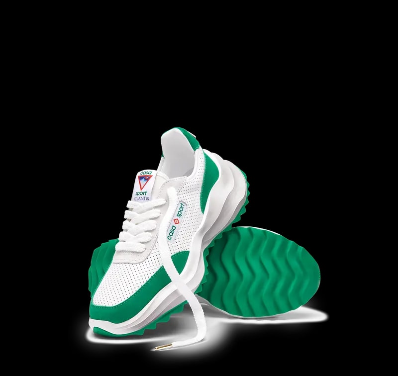Giày Casablanca Atlantis Tennis Sneaker 'White Green' AF22-SNK-001-03 — ảnh 5