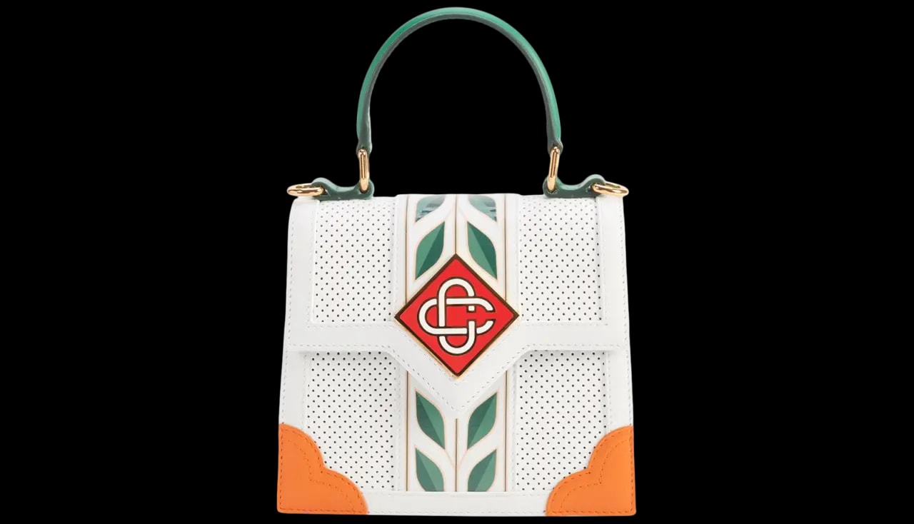 Túi Casablanca Laurel Equipement Mini Jeanne 'White' AS23-BAG-056-01