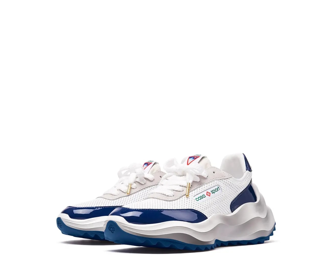Giày Casablanca Atlantis Sneaker 'White Navy' AS23-SNK-015-03 — ảnh 4