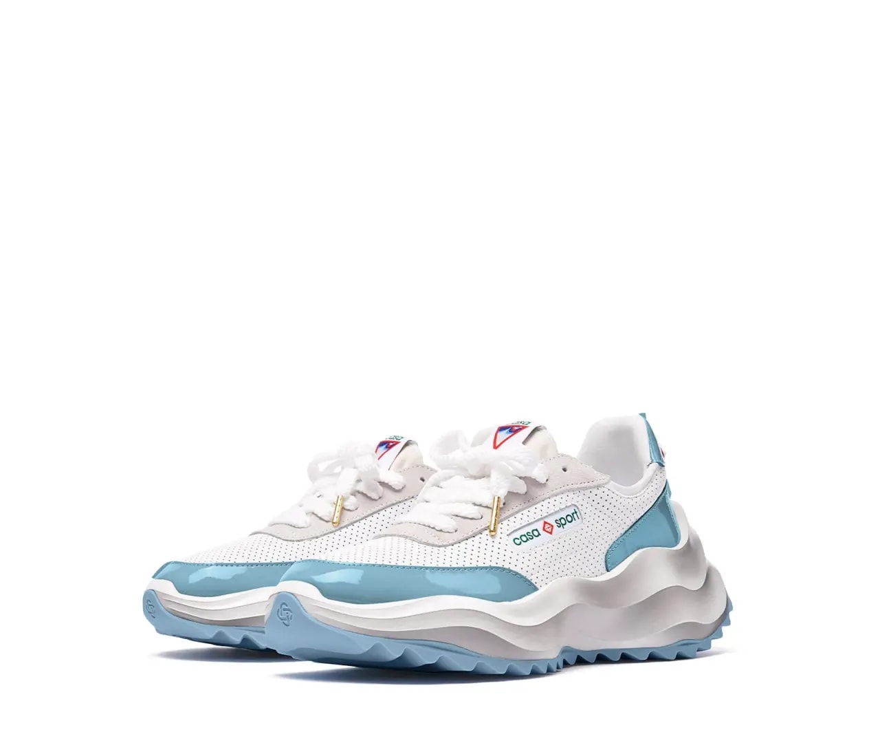 Giày Casablanca Atlantis Sneaker 'White Blue' AS23-SNK-015-04 — ảnh 2