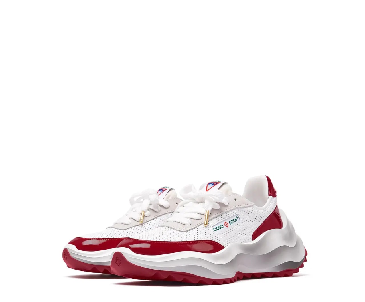 Giày Casablanca Atlantis Sneaker 'White Red' AS23-SNK-016-01 — ảnh 4