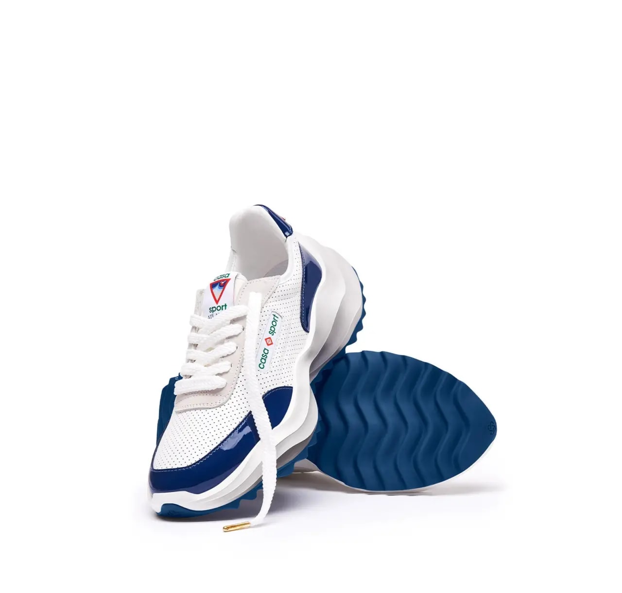 Giày Casablanca Atlantis Sneaker 'White Navy' AS23-SNK-016-03 — ảnh 4