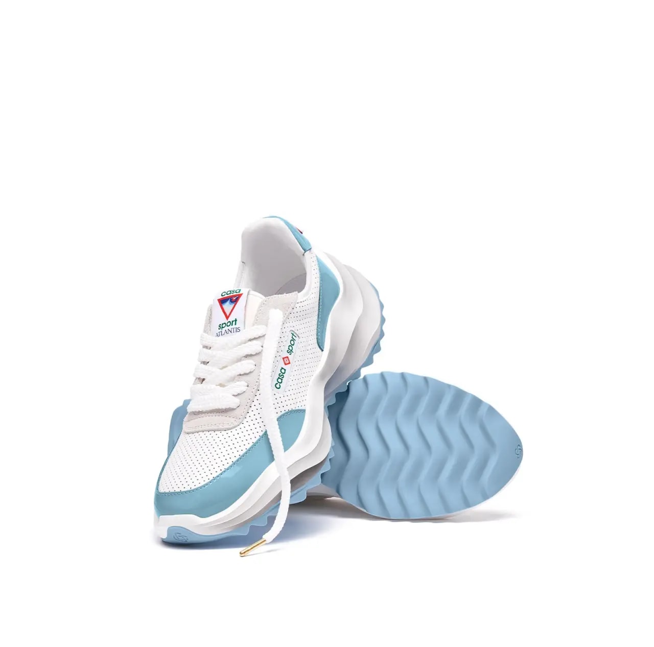 Giày Casablanca Atlantis Sneaker 'White Blue' AS23-SNK-016-04 — ảnh 4