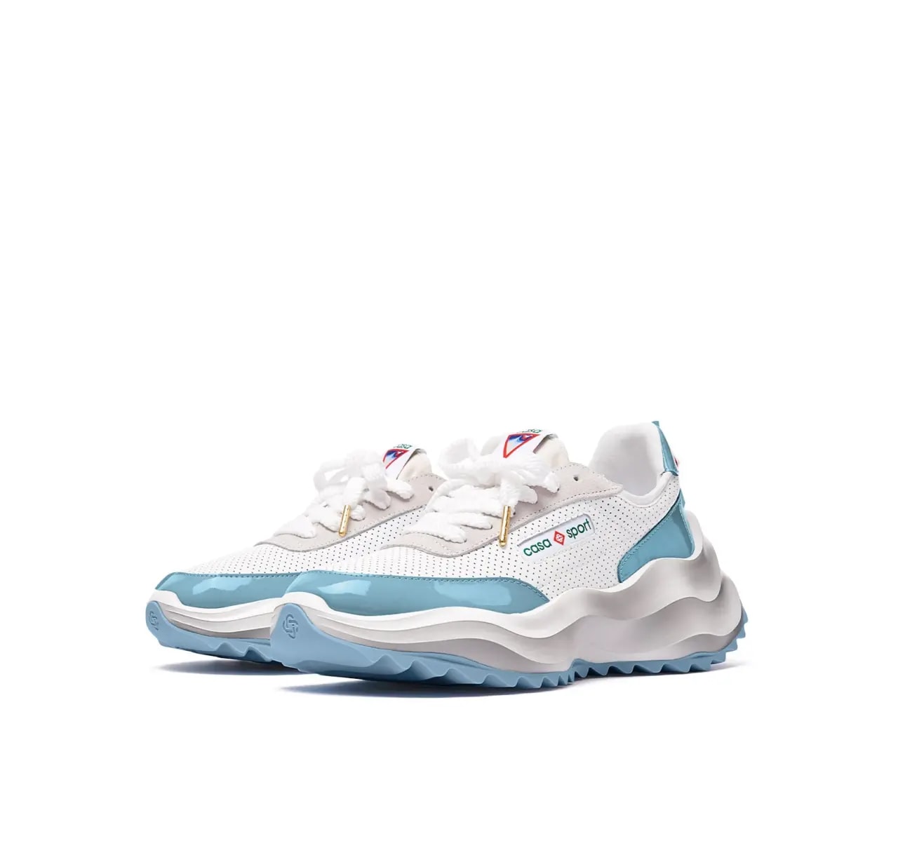 Giày Casablanca Atlantis Sneaker 'White Blue' AS23-SNK-016-04 — ảnh 2