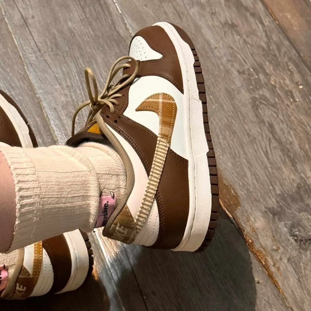 Giày Nike Dunk Low GS 'Brown Plaid' FV3653-191 — ảnh 2