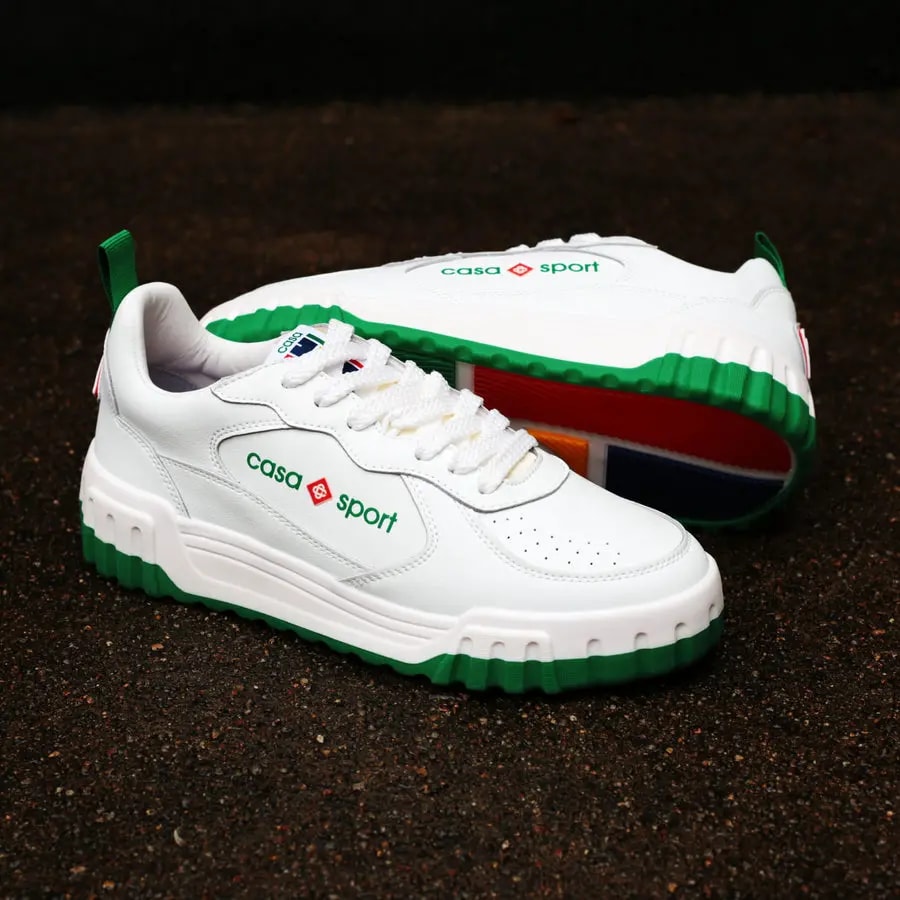 Giày Casablanca The Court Sneaker 'White Green' AF23-SNK-017M-01 — ảnh 2