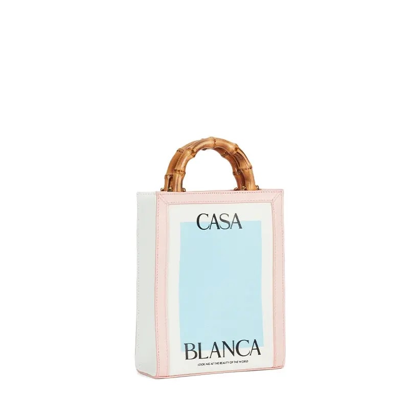 Túi Casablanca Mini Casa Canvas Tote 'Light Blue' AF22-BAG-023-01 — ảnh 2