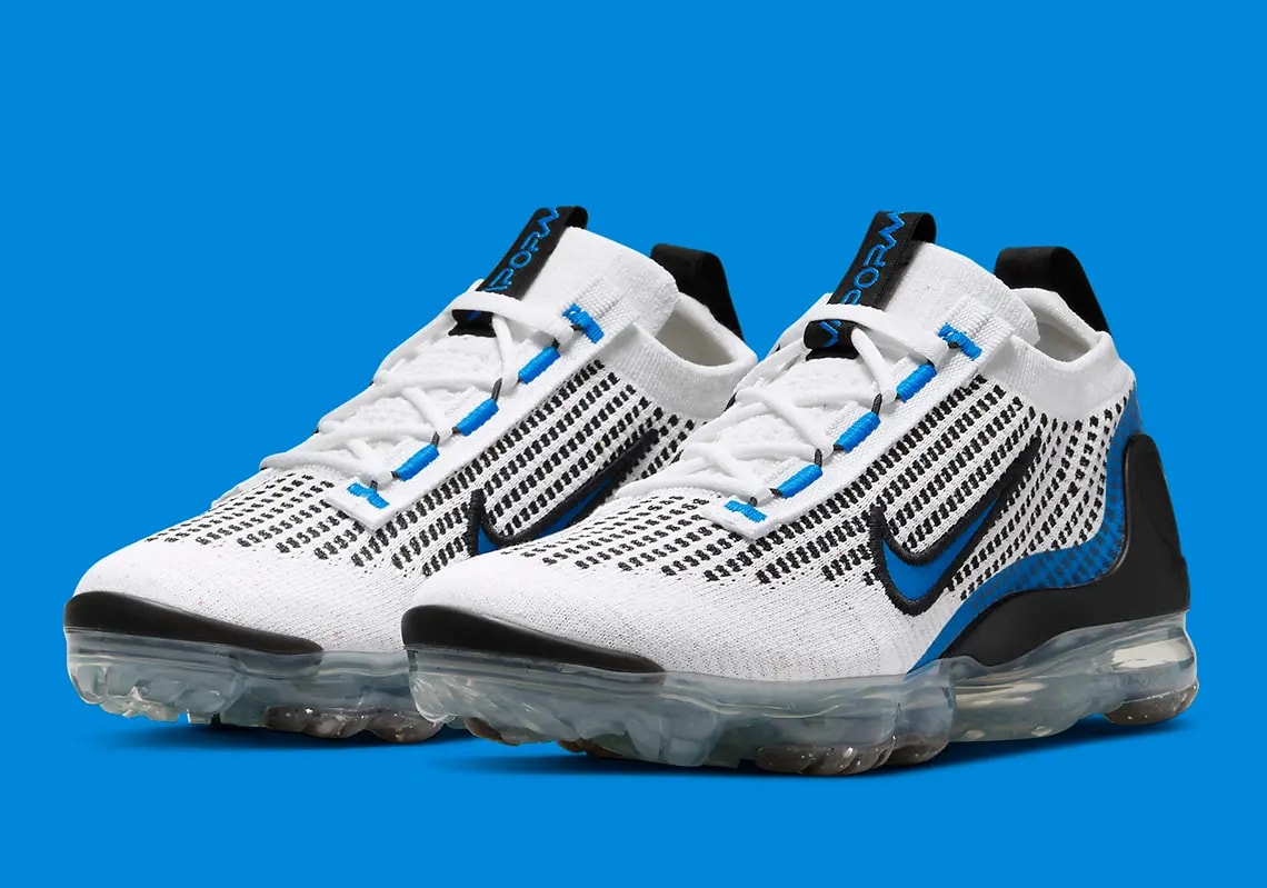 Giày Nike Air VaporMax 2021 Flyknit GS 'White Photo Blue' DB1550-101 — ảnh 4