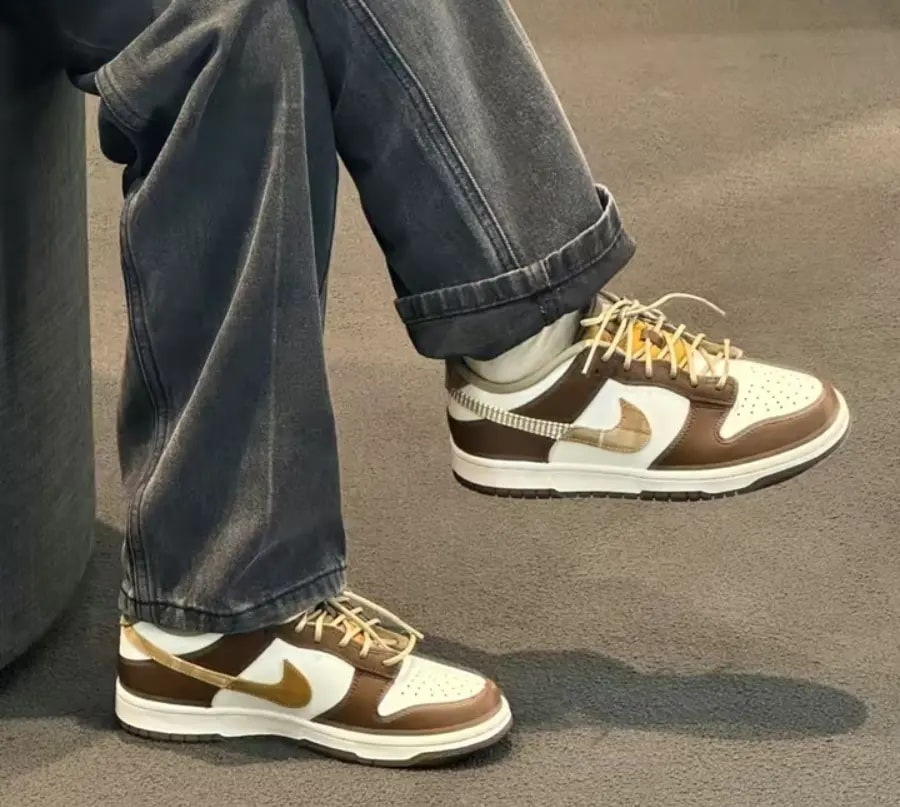 Giày Nike Dunk Low GS 'Brown Plaid' FV3653-191 — ảnh 4