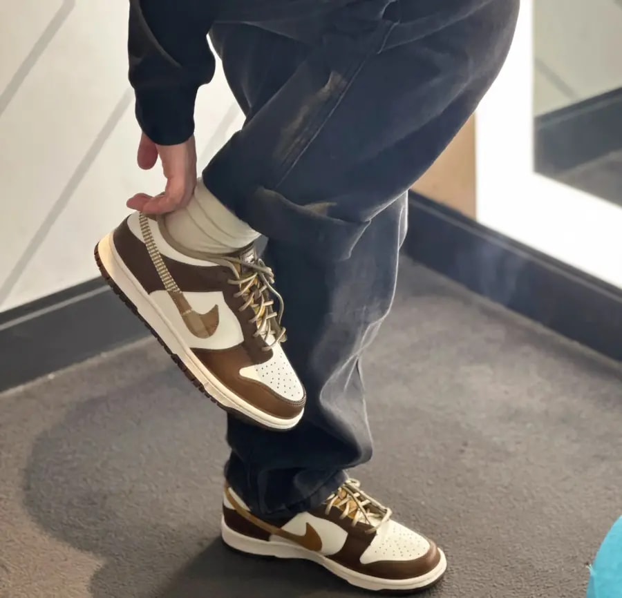 Giày Nike Dunk Low GS 'Brown Plaid' FV3653-191 — ảnh 3
