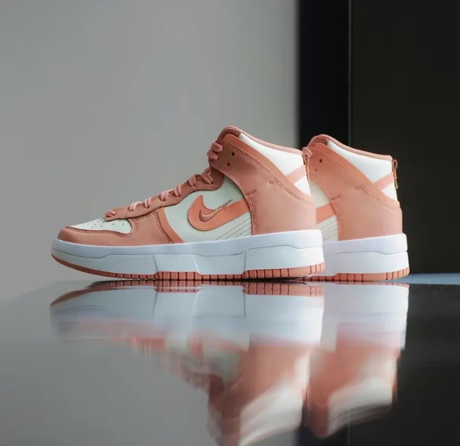 Giày Nike Dunk High Up 'Crimson Bliss' DH3718-107 — ảnh 5