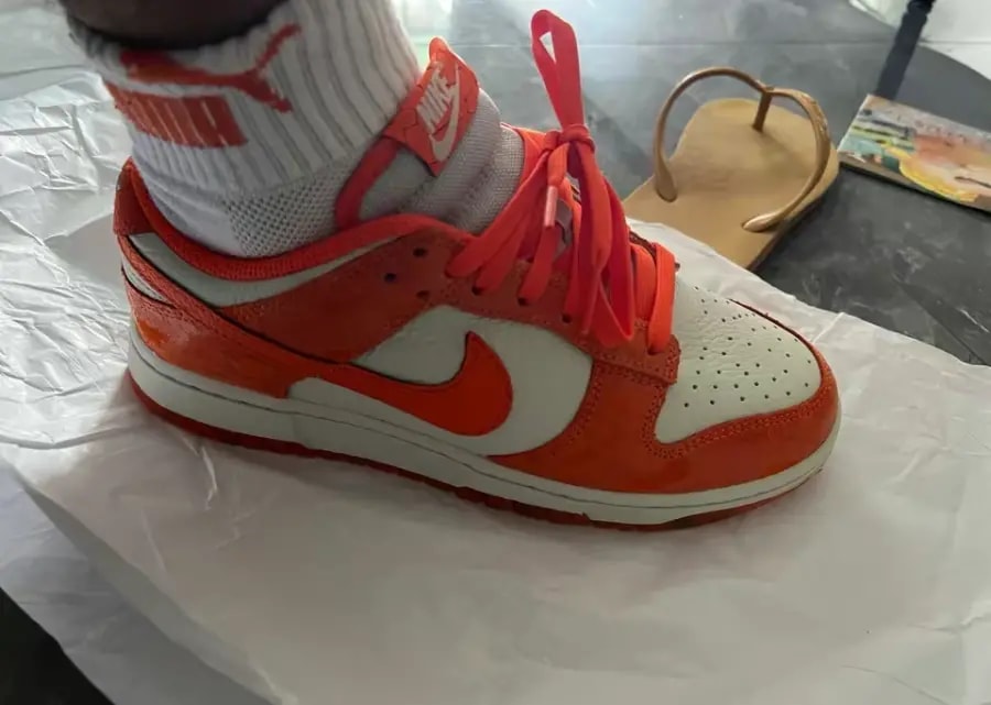 Giày Nike Dunk Low ‘Cracked Orange’ FN7773-001 — ảnh 4