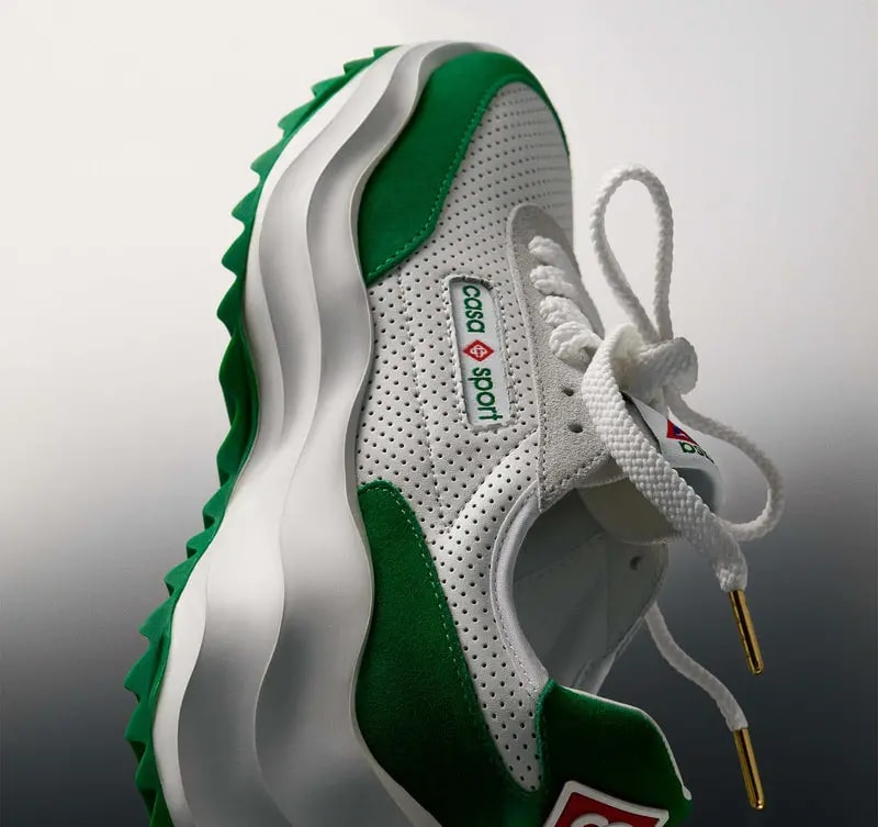 Giày Casablanca Atlantis Tennis Sneaker 'White Green' AF22-SNK-001-03 — ảnh 3