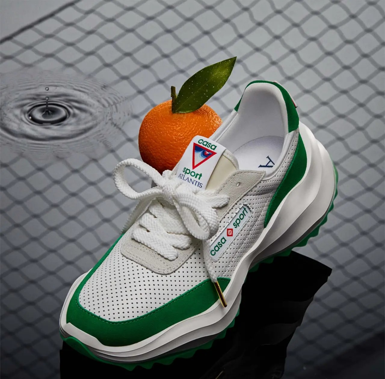 Giày Casablanca Atlantis Sneaker 'White Green' AF22-SNK-002-03 — ảnh 2