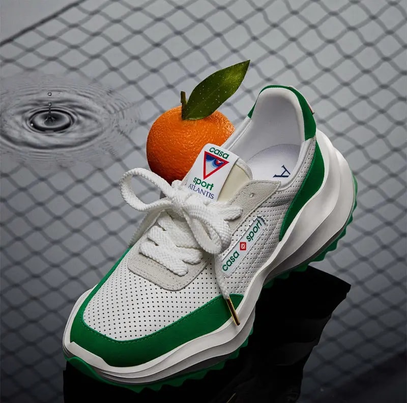 Giày Casablanca Atlantis Tennis Sneaker 'White Green' AF22-SNK-001-03 — ảnh 2