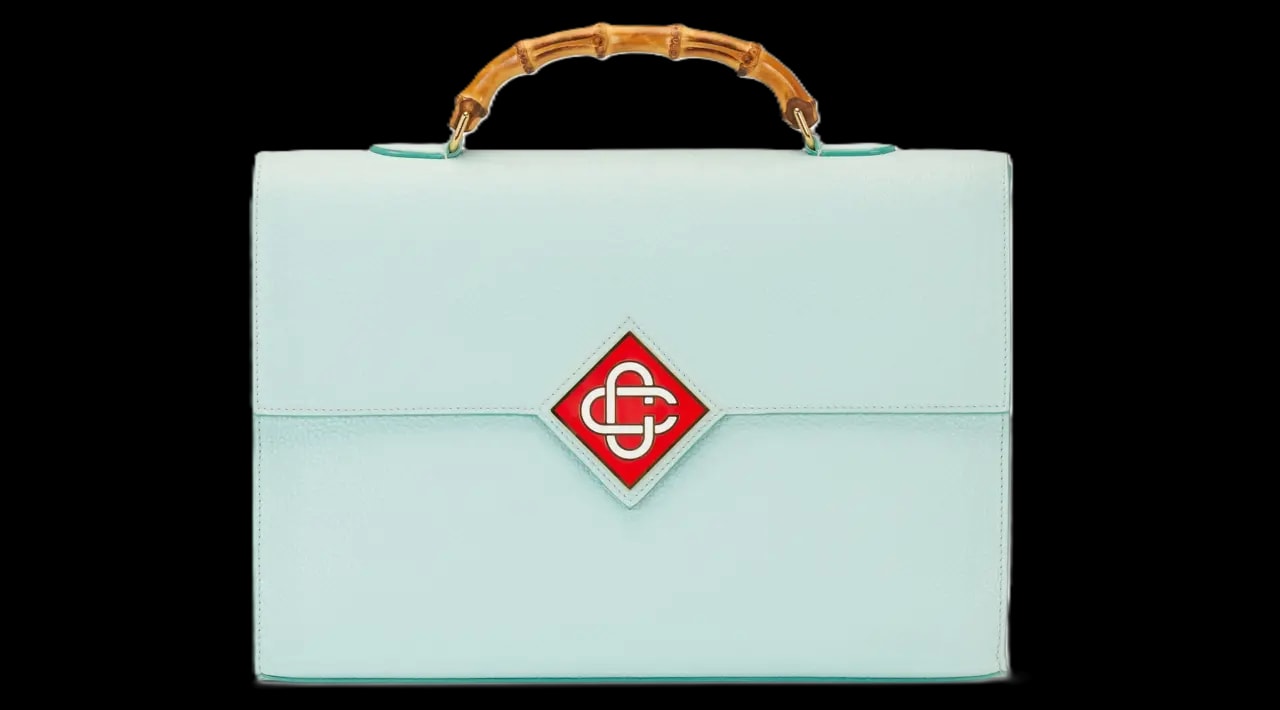 Túi Casablanca Leather Computer 'Blue' AS22-BAG-010