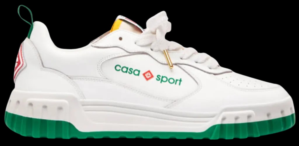 Giày Casablanca The Court Sneaker 'White Green' AF23-SNK-017W-01 — kich-thuoc: 37.5