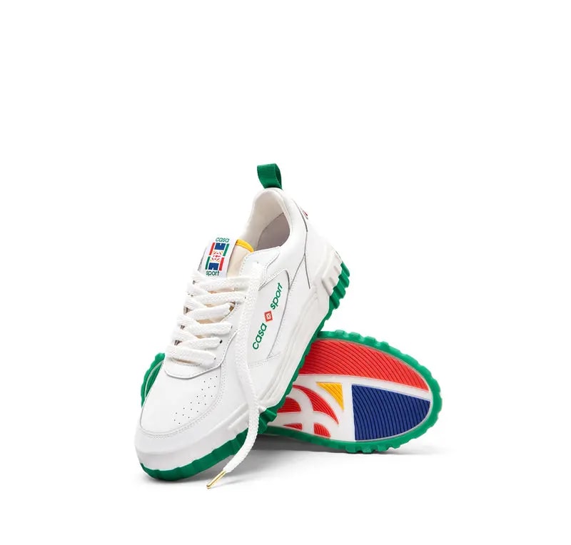 Giày Casablanca The Court Sneaker 'White Green' AF23-SNK-017W-01 — ảnh 3