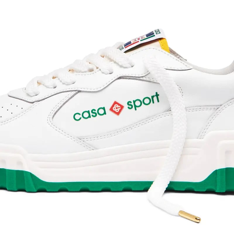 Giày Casablanca The Court Sneaker 'White Green' AF23-SNK-017W-01 — ảnh 4