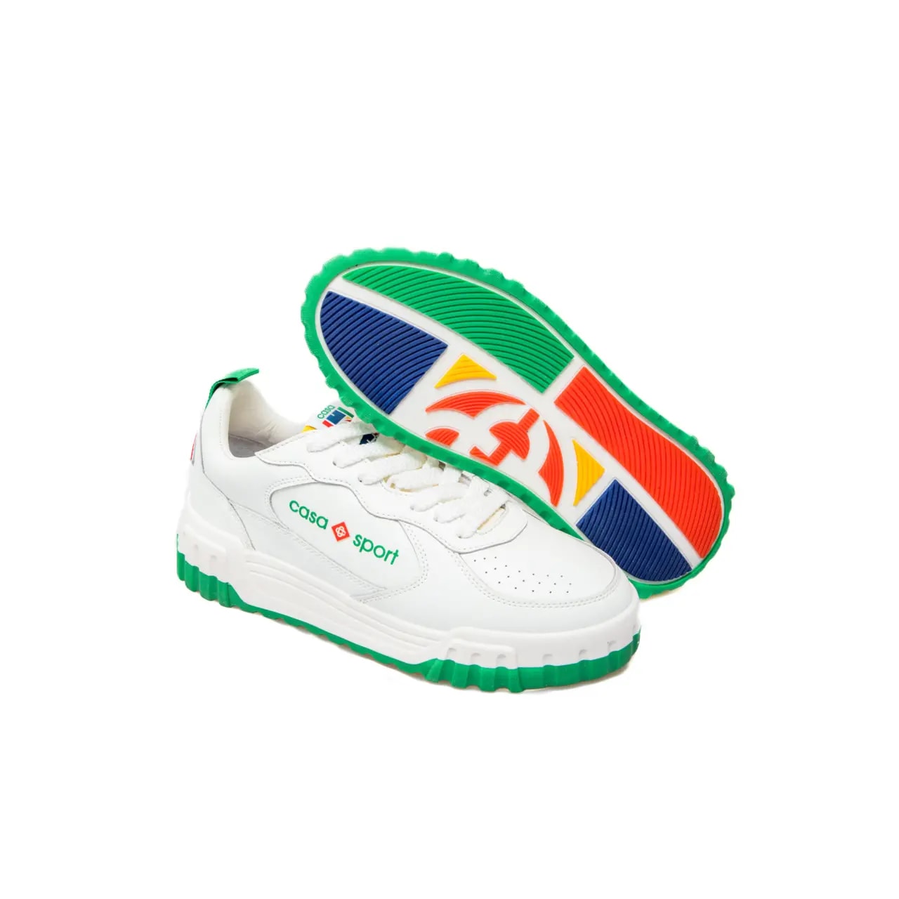 Giày Casablanca The Court Sneaker 'White Green' AF23-SNK-017M-01 — ảnh 4