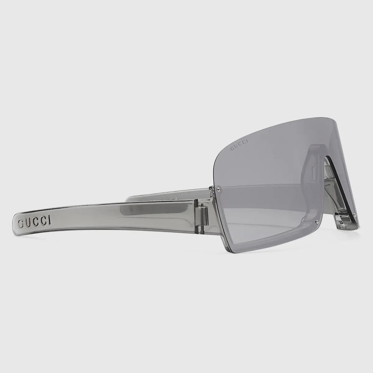 Kính Gucci Mask Shaped Frame Sunglasses 'Shiny Light Grey' 770792-J1691-8381 — ảnh 3