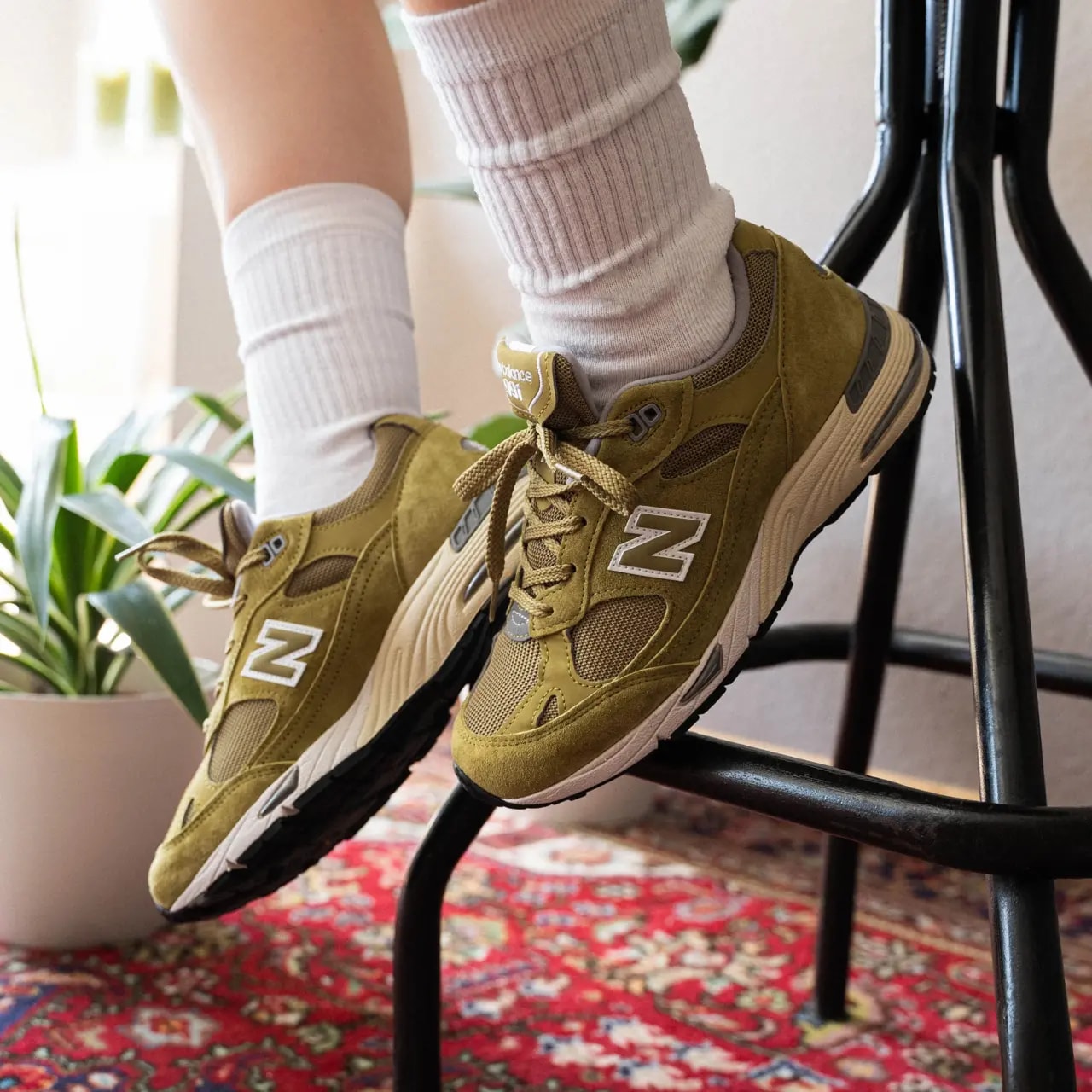 Giày New Balance 991 MiUK 'Cloud Cream' W991GGW — ảnh 2