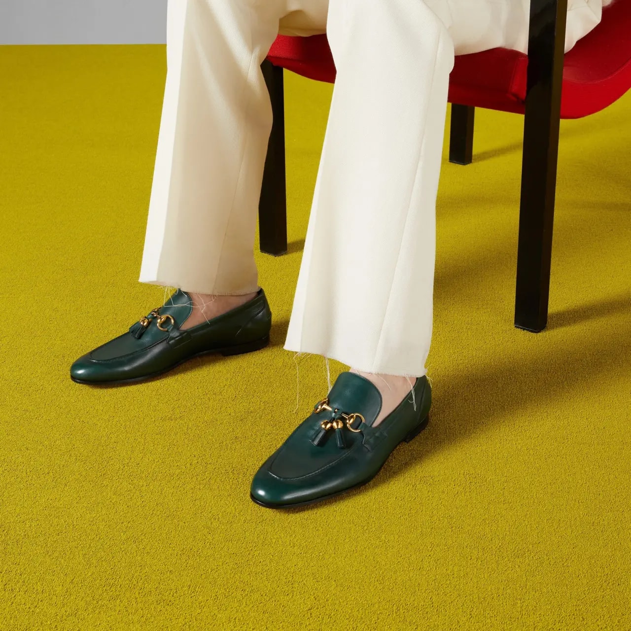 Giày Gucci Jordaan Loafer 'Green' 758068-AACRW-3154 — ảnh 2