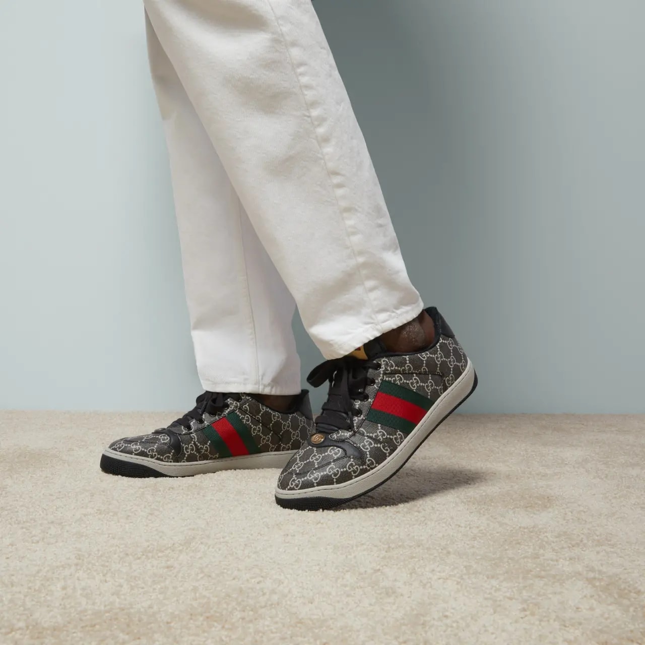 Giày Gucci Screener Sneaker 'Black Grey' 763525-FACMI-8444 — ảnh 2