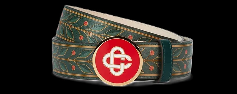 Thắt Lưng Casablanca Monogram Logo Leather 'Cinnamon' AF22-ACC-026-02