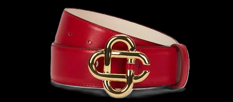 Thắt Lưng Casablanca Leather 'Red' AF22-ACC-014-04 — kich-thuoc: 75cm