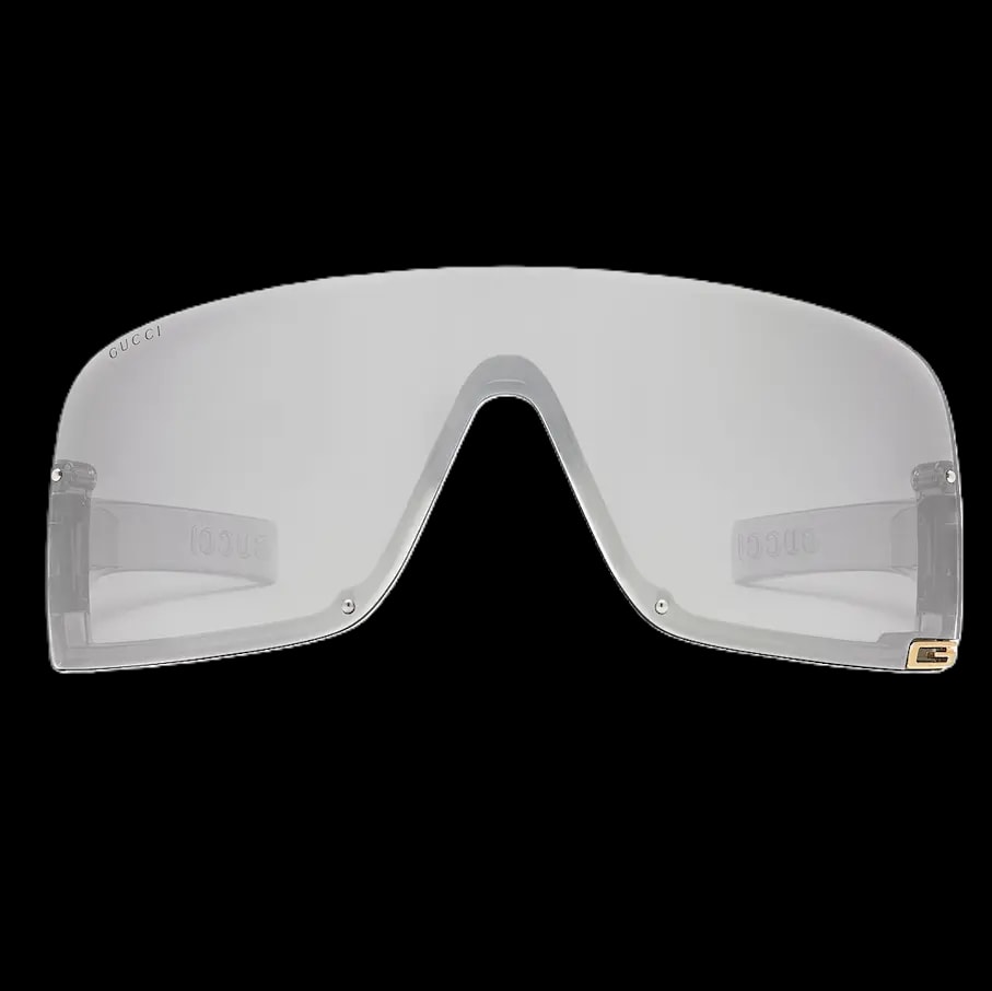 Kính Gucci Mask Shaped Frame Sunglasses 'Shiny Light Grey' 770792-J1691-8381