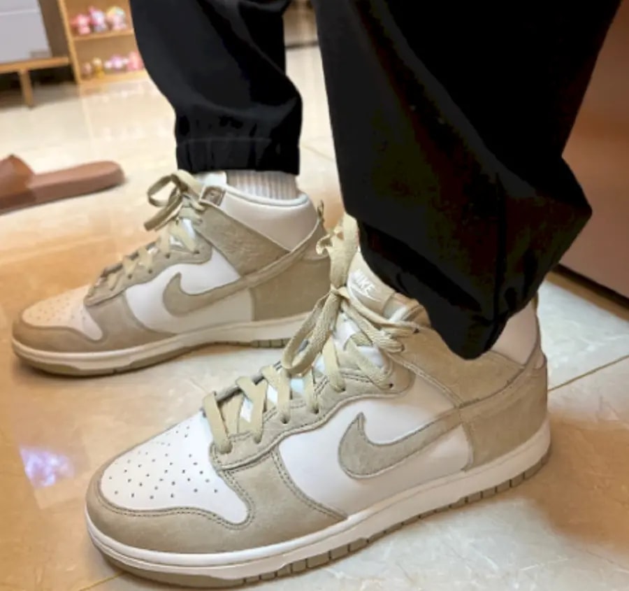 Giày Nike Dunk High 'Tan Suede White' DQ7679-001 — ảnh 2