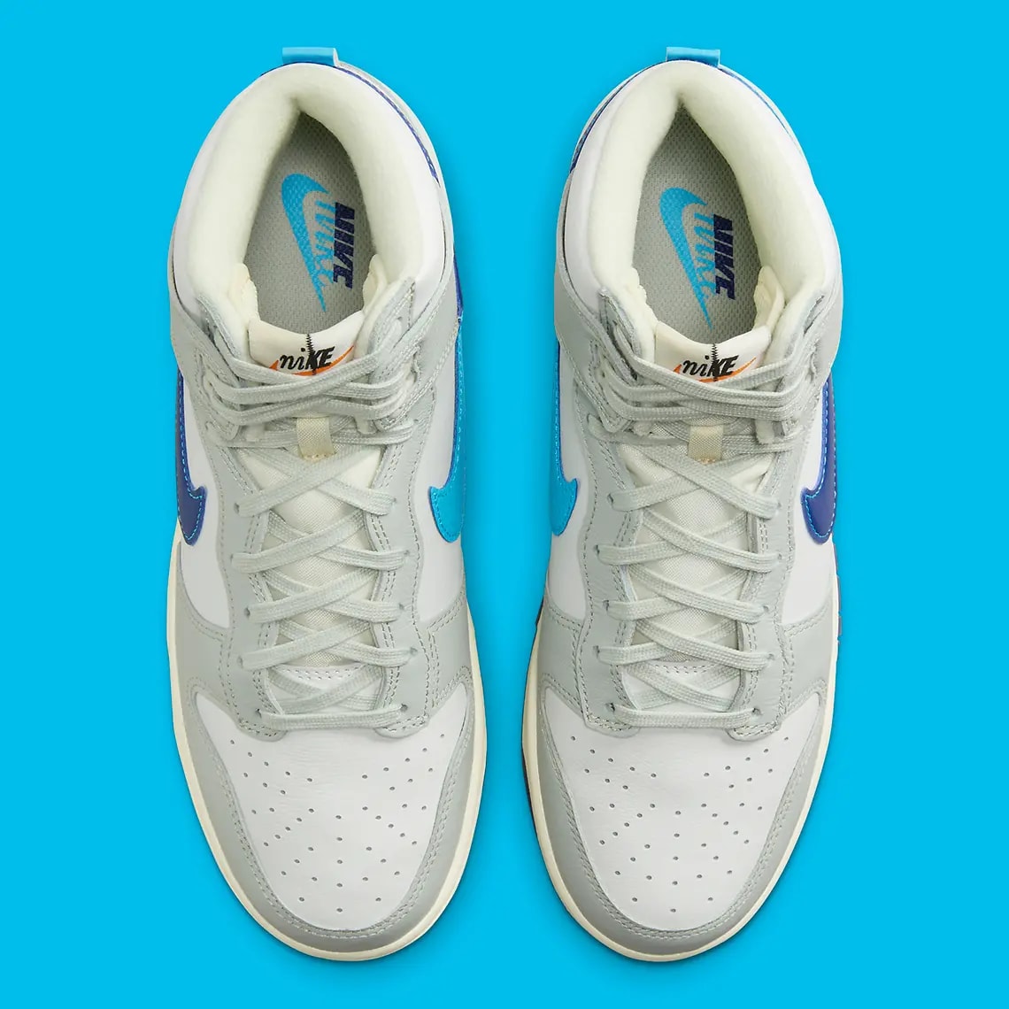 Giày Nike Dunk High SE GS 'Split Grey Blue' FN7995-100 — ảnh 3