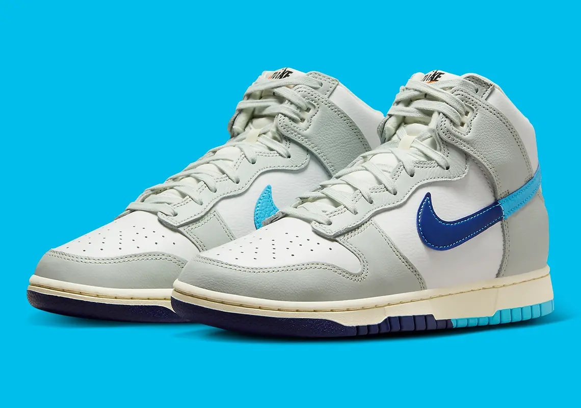 Giày Nike Dunk High SE GS 'Split Grey Blue' FN7995-100 — ảnh 2