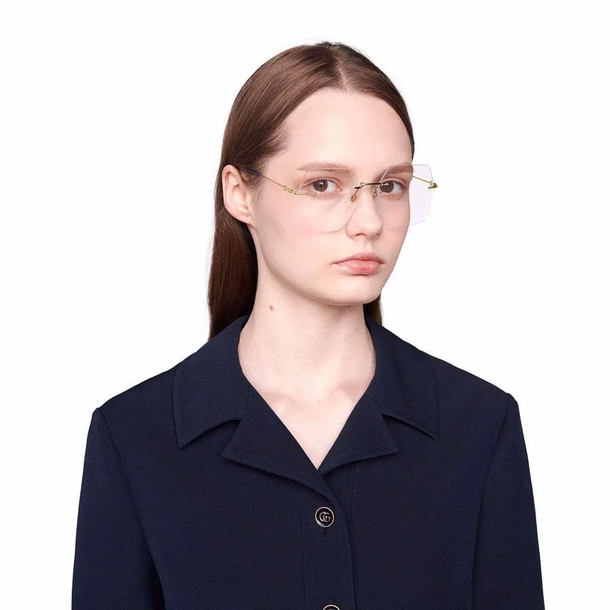 Kính Gucci Eyeglasses 'Gold' GG0683O-001 — ảnh 2