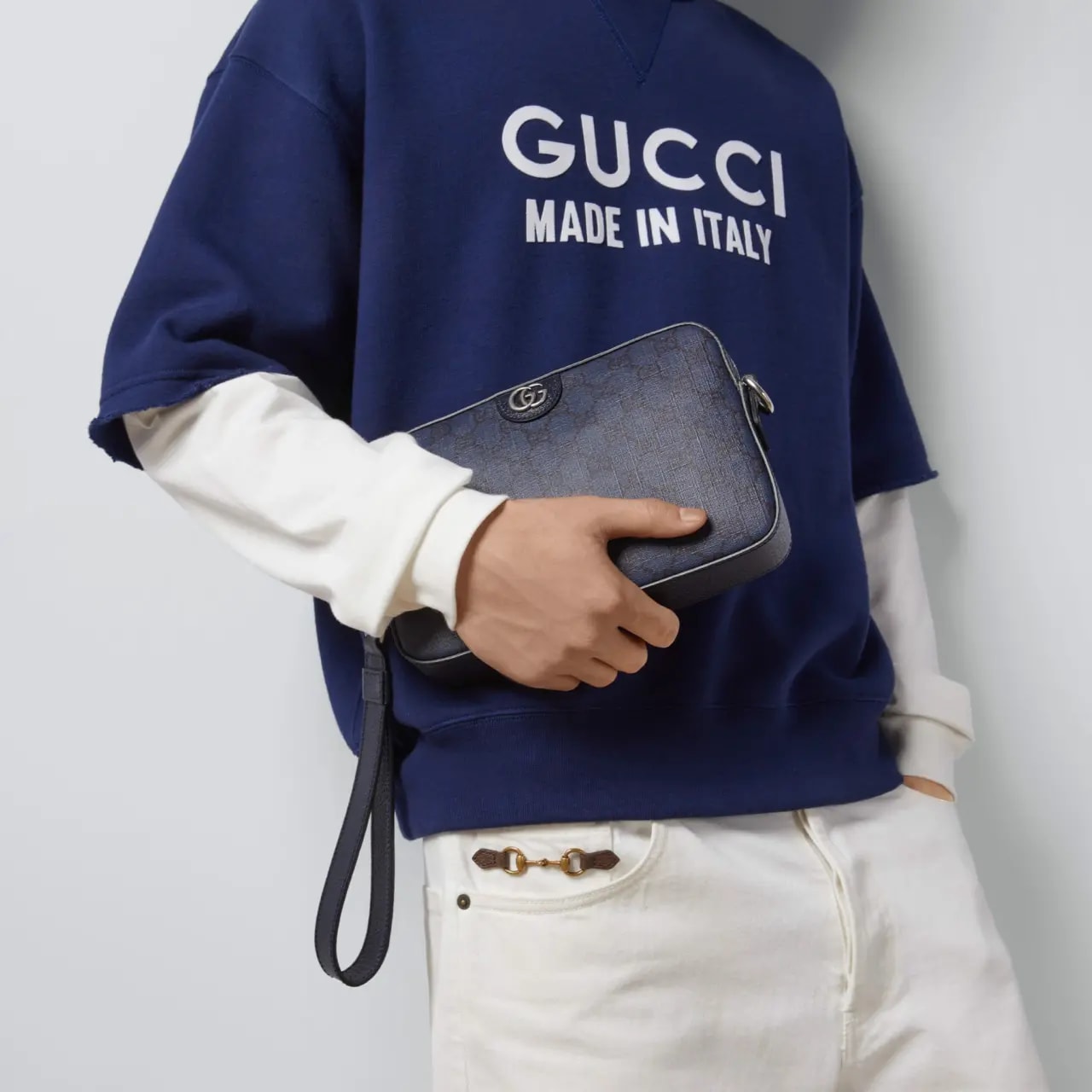 Túi Nam Gucci Ophidia GG Shoulder Bag 'Blue Black' 699439-UULHK-8441 — ảnh 2