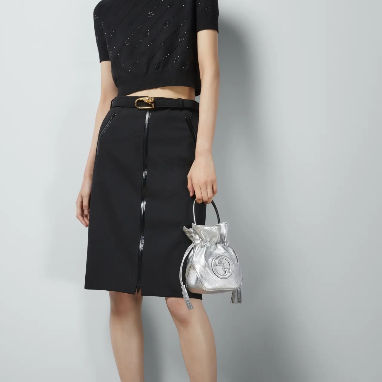 Túi Gucci Blondie Mini Bucket Bag 'Silver' 760313-AACT3-8106 — ảnh 2
