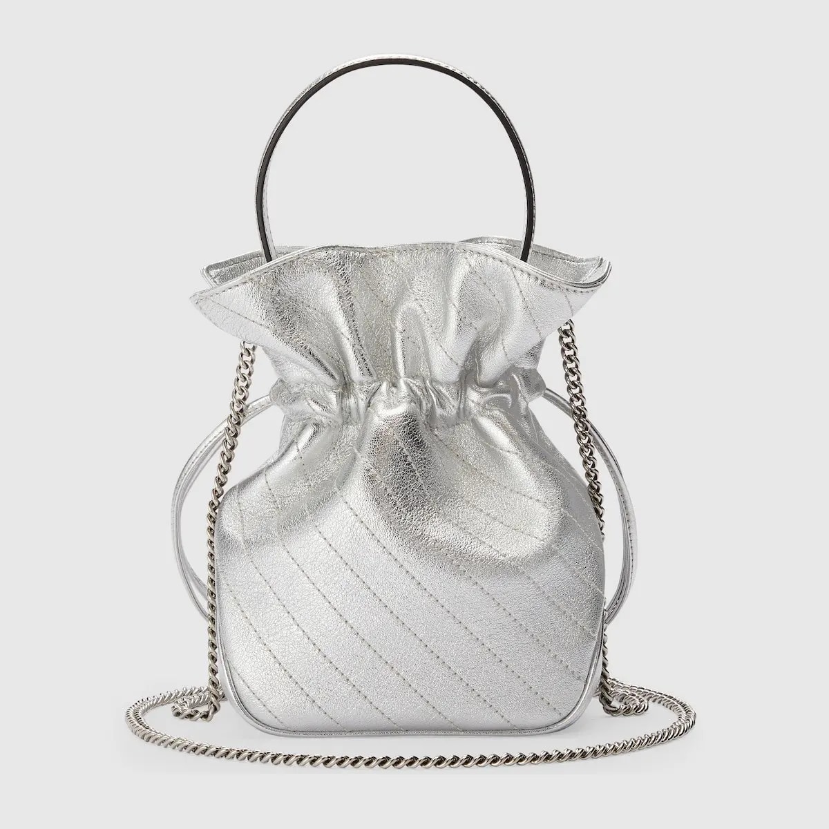 Túi Gucci Blondie Mini Bucket Bag 'Silver' 760313-AACT3-8106 — ảnh 5