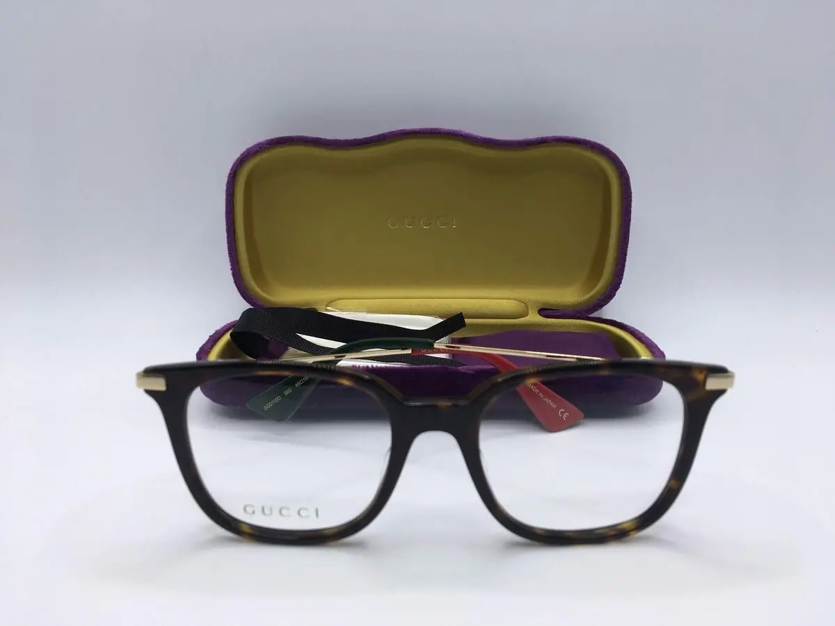 Kính Gucci Eyeglasses 'Havana Gold' GG0110O-002 — ảnh 2