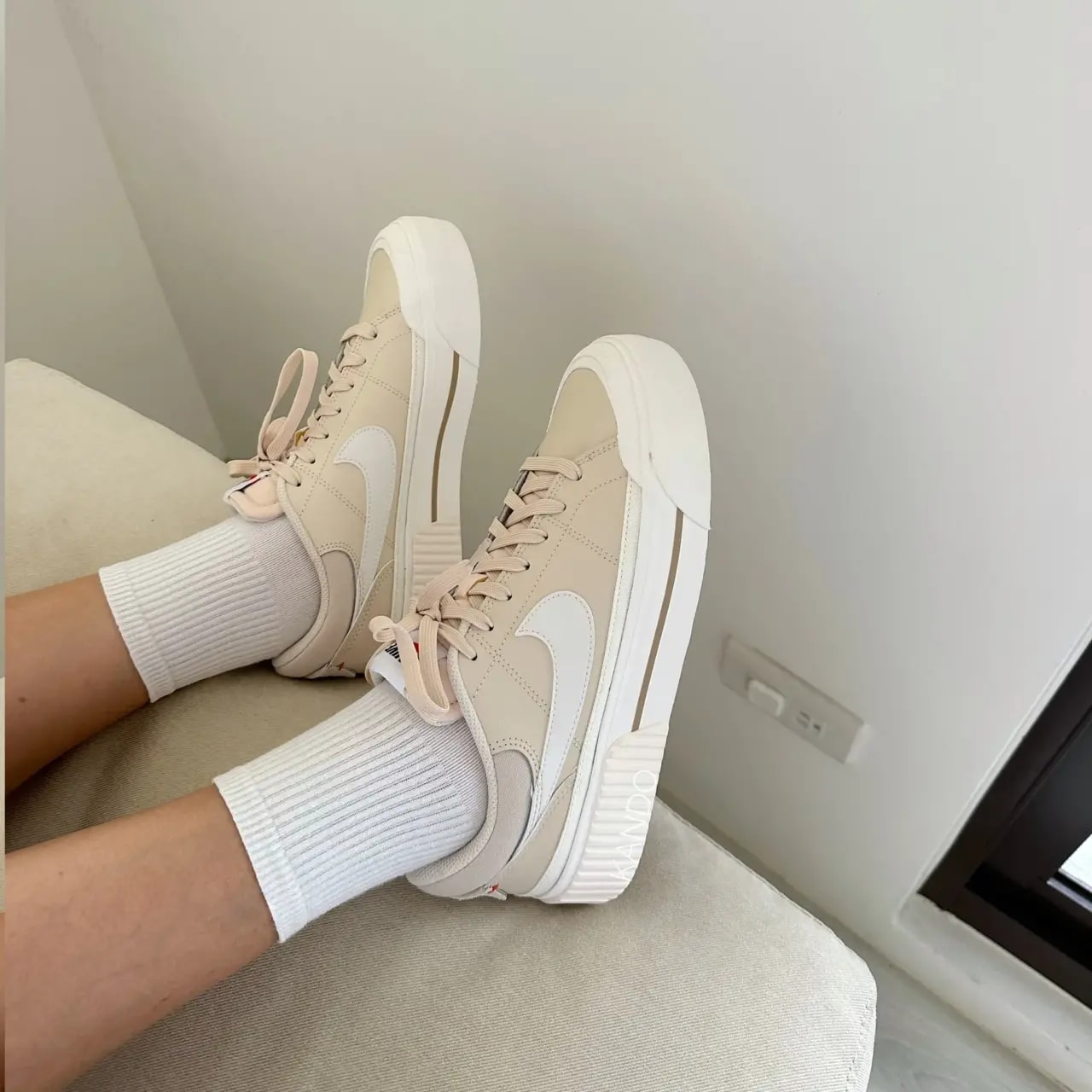Giày Nike Court Legacy Lift 'Pearl White' DM7590-200 — ảnh 5