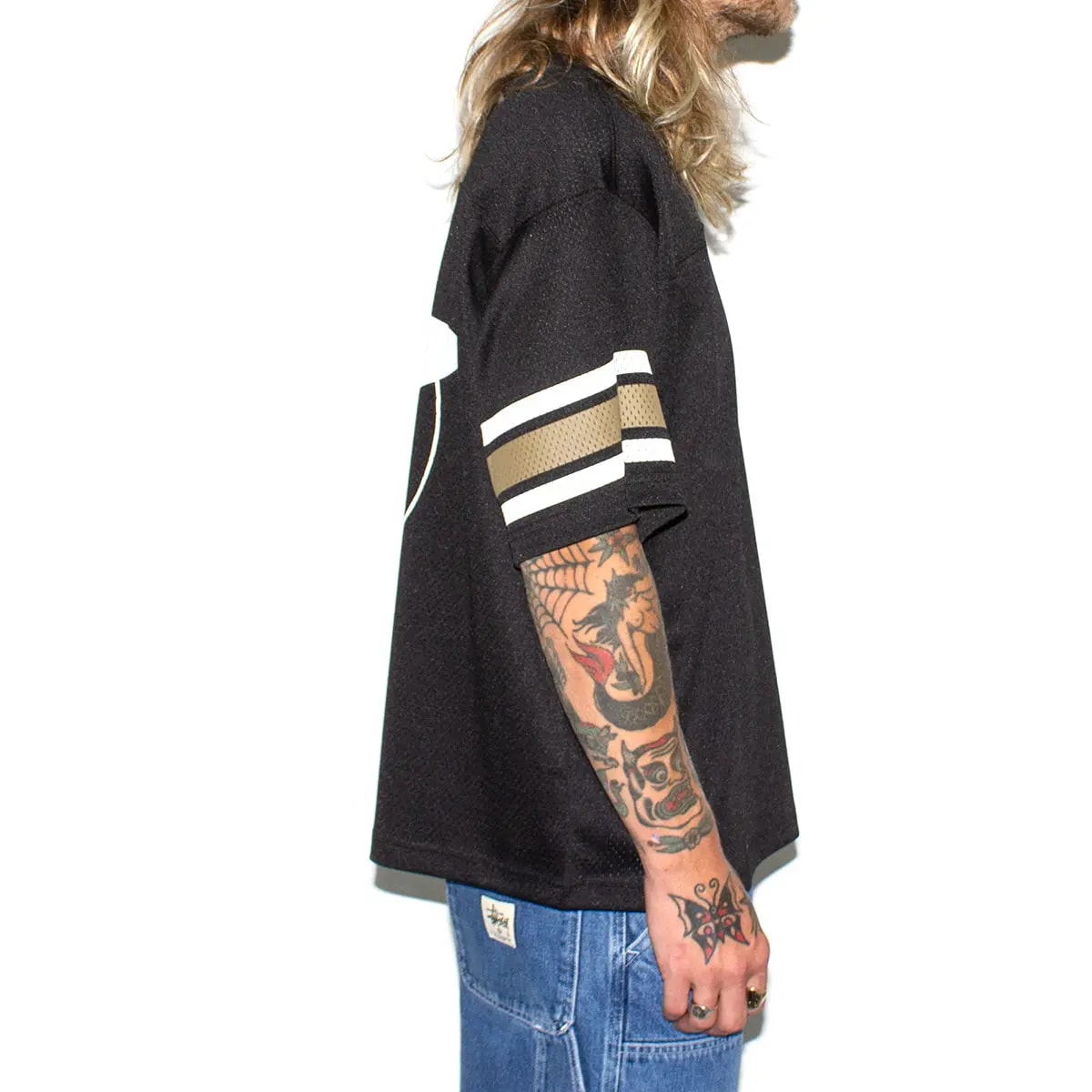 Áo Stussy Surfman Mesh Football Jersey 'Black' — ảnh 2
