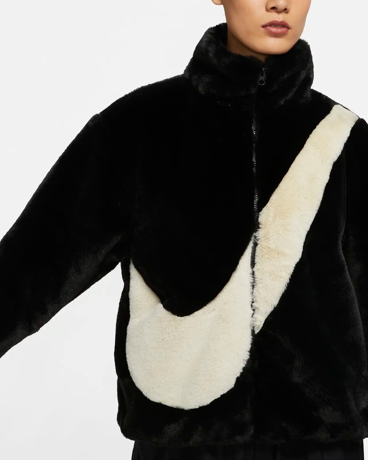 Áo Nike Sportswear Faux Fur Jacket 'Black' DO3792-010 — ảnh 5