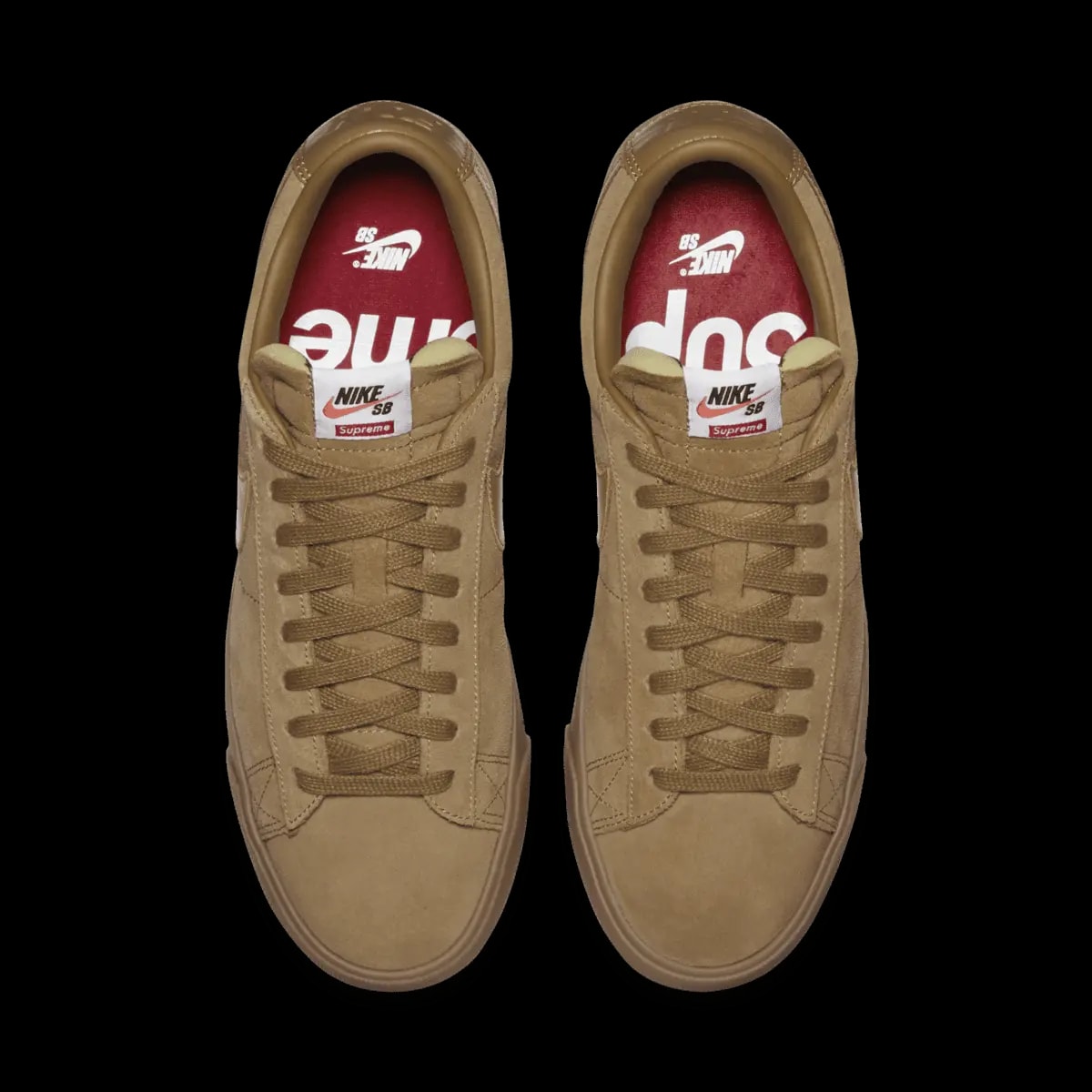 Giày Nike SB Blazer Low GT x Supreme 'Brown' 716890-229 — ảnh 3